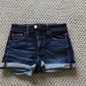 high-waisted jean shorts